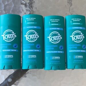 Tomâ€™s of Maine Mountain Spring Natural Deodorant for Men and Women, 3.25 oz, 4